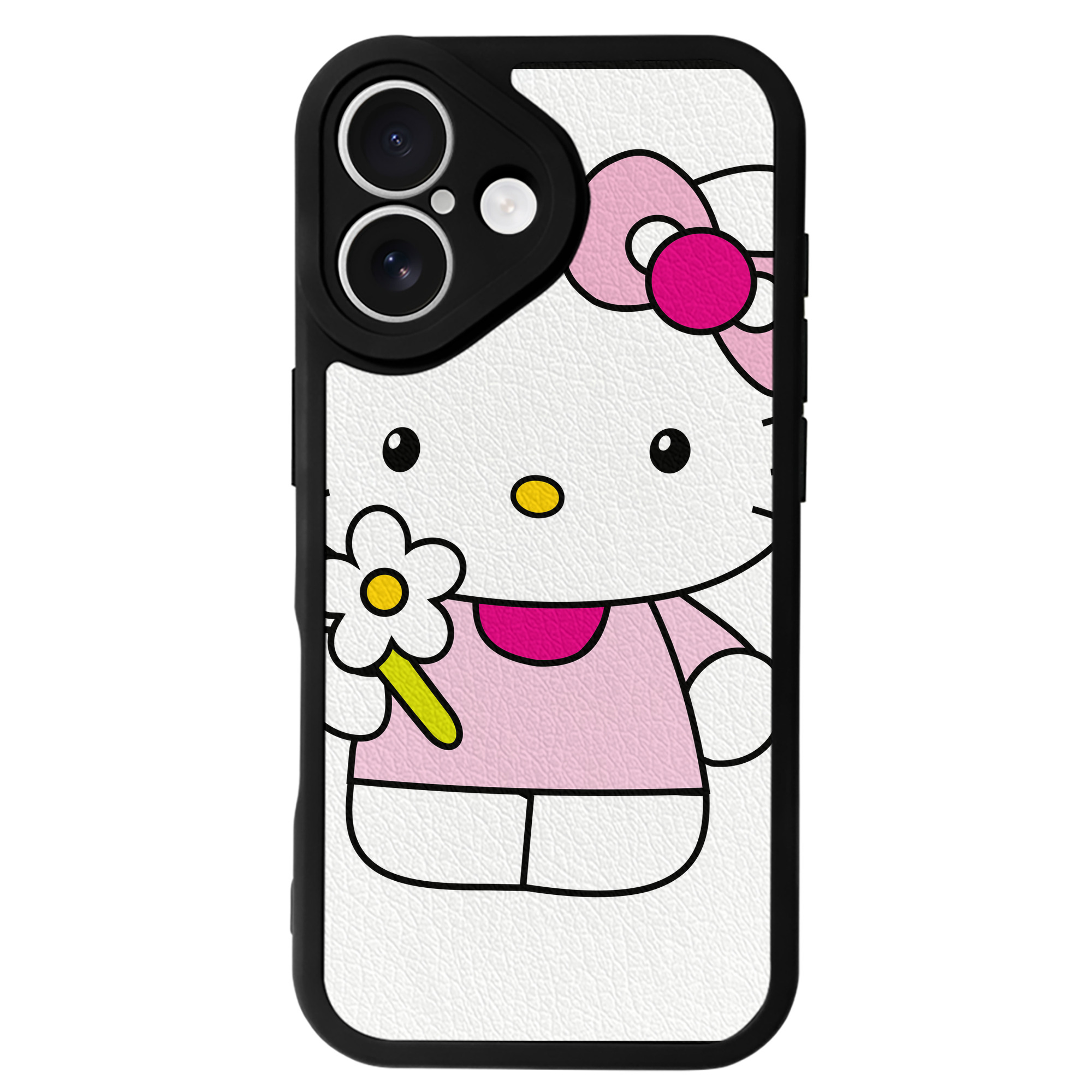 （画像用） Hello Kitty ハローキティ 【iPhone 16シリーズ対応】シリコンスマホケース（レザー調） 材質：シリコン